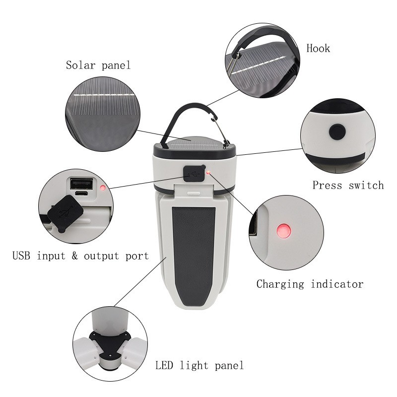 户外多功能野营灯太阳能USB充电露营灯应急营地灯详情图4
