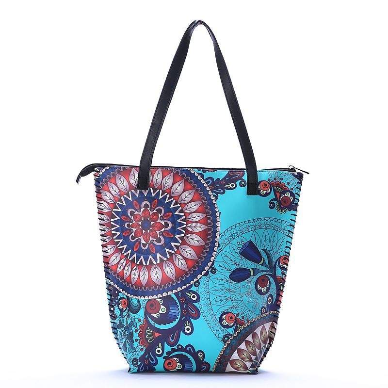 Retro one-shoulder shopping bag Hong Kong style mommy bag handmade shopping bag containing fashion thumbnail
