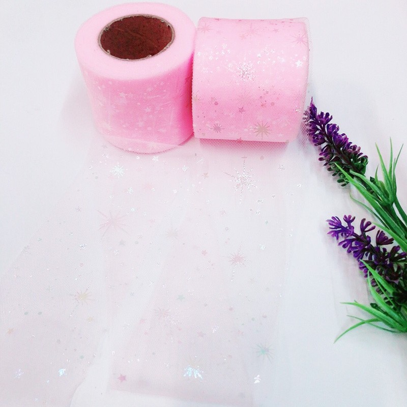 6CM幻彩烟花流星网纱卷纱手工DIY制作发饰辅料头饰丝带蝴蝶结配件 详情图8