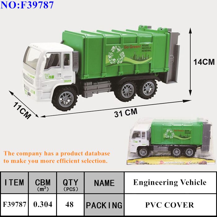 car Sanitation engineering car inertia car scooter garbage carrier garbage classification toy car simulation model toy F39787