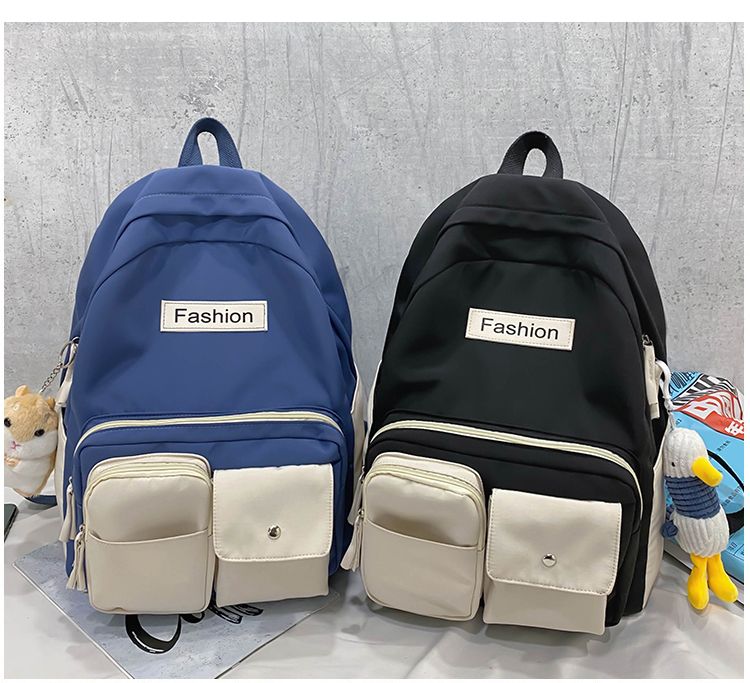 Ins风初中生书包女韩版原宿ulzzang高中学生大容量双肩包百搭背包批发 价格 库存 义乌小商品城