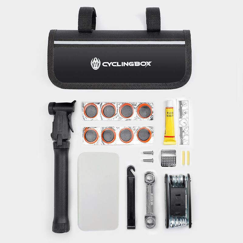 0916 Bicycle pump tool set Convenient bicycle repair kit tire repair kit pump repair wrench combination