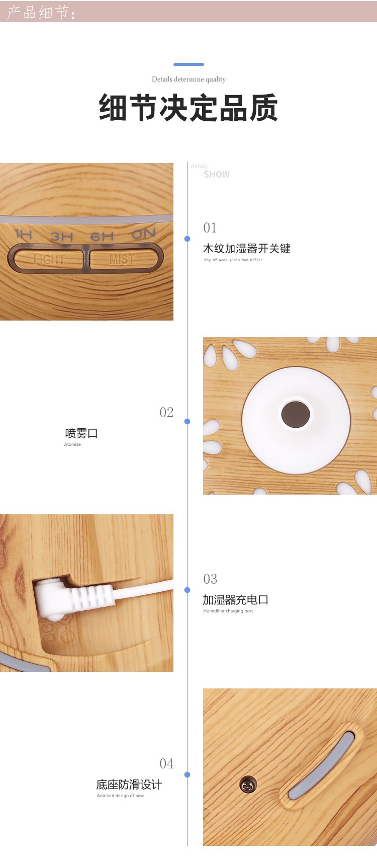  家用卧室空气净化静音加湿器详情图7