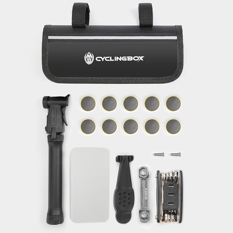 0917 Bicycle pump tool set Convenient bicycle repair kit glue-free tire repair set pump repair