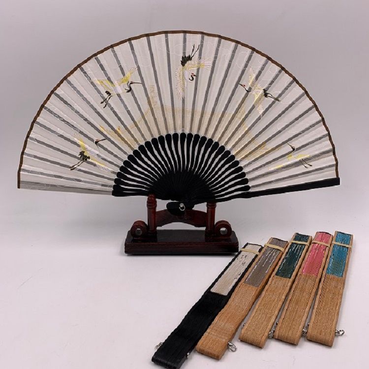 古风 扇子中国风 竹扇定制复古风折扇网红扇广告扇雪纺仿真丝扇子