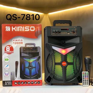 QS-7810 High-power outdoor portable pull rod Bluetooth speaker 8 "square dance microphone microphone home karaoke