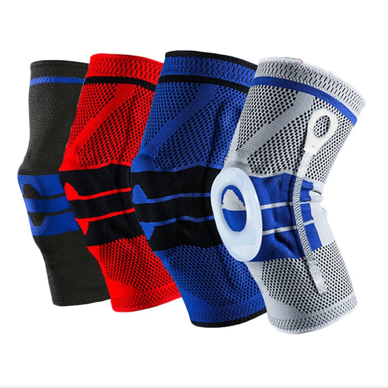 Silicone anti-collision spring-supported basketball knee pads detail image 1