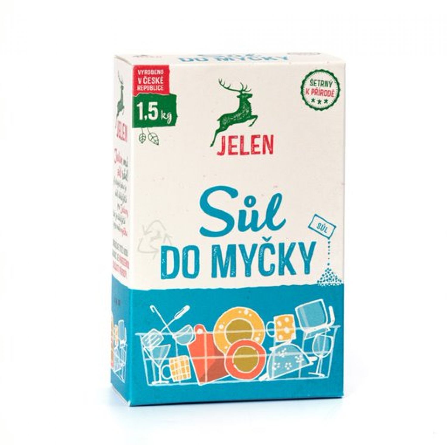 捷克鹿头牌JELEN洗碗机专用清洁盐1,5Kg详情图1