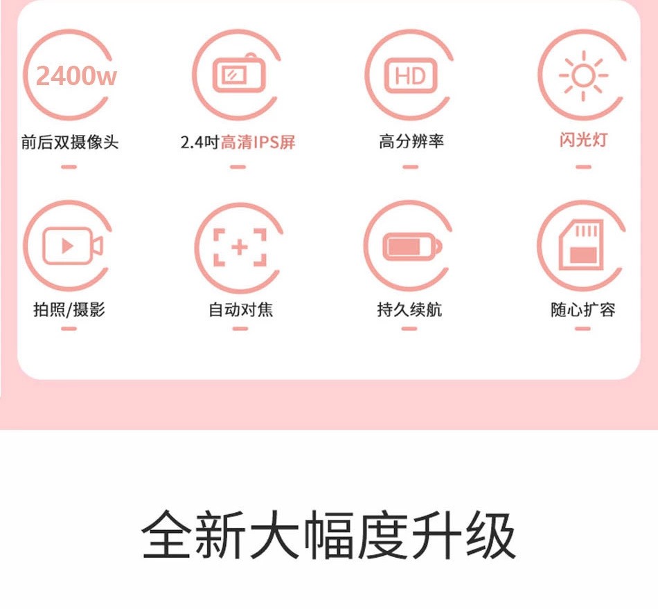 C5儿童相机 X7卡通数码照相机 手持录相机 儿童运动摄相机详情图2