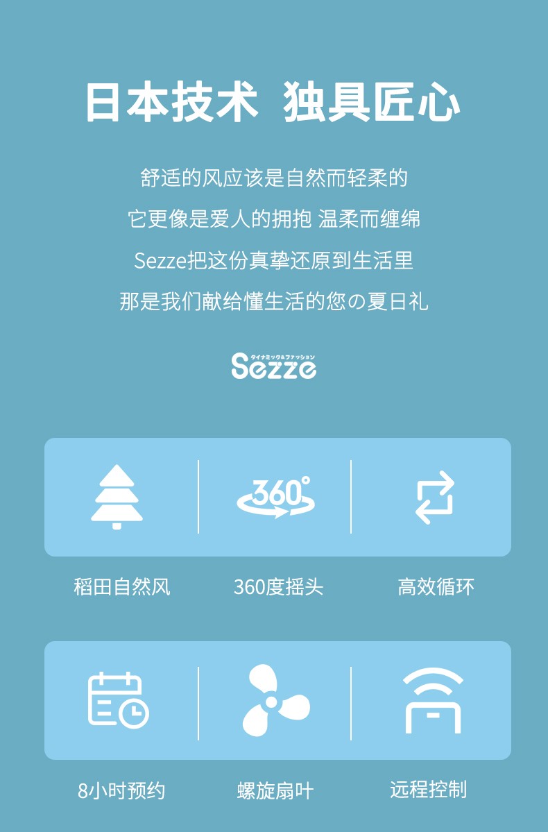 西哲空气循环扇家用静音台式迷你360°摇头遥控定时小风扇YK-648S详情图5