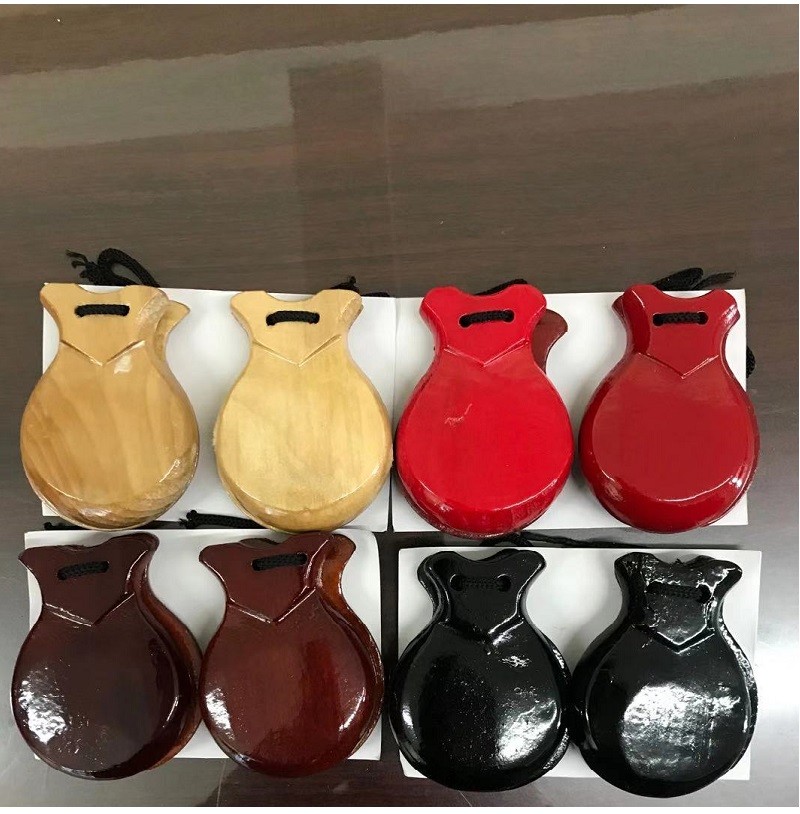 德祯   供应厂家打击乐器  西班牙光板响板  平板响板响拍详情图12