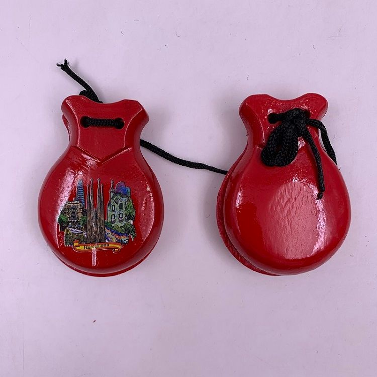 Spanish dance Barcelona wooden castanboard factory Xiangpaijia Direct sales, custom advertising fans, hand-painted fans wholesale Item Picture