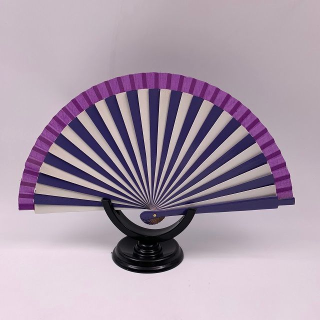 Dezhen 7-inch and 9-inch wooden eco-friendly wood fans in natural wood color, hand-painted fans, single-color color-matching fans Specification image