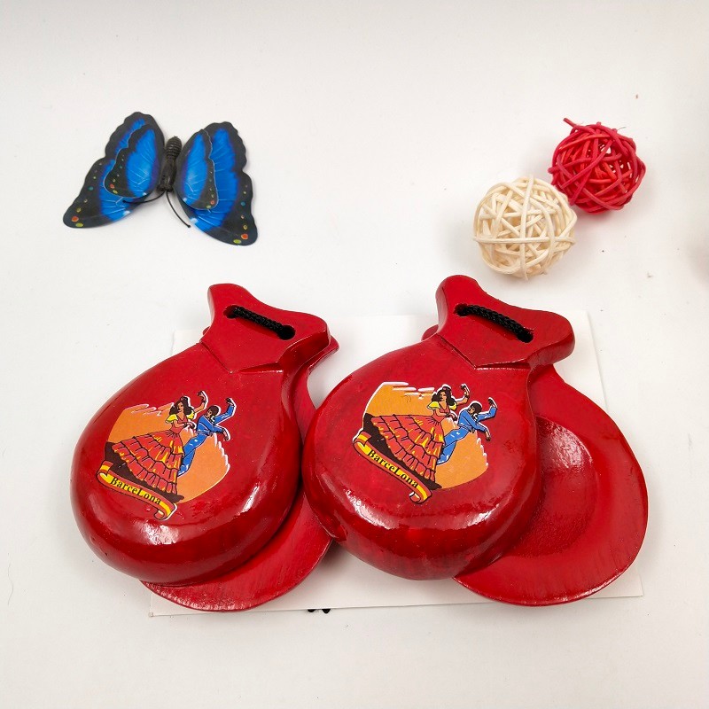 Xiangpaijia, a Spanish dance bullfighting wooden castanboard factory, offers direct sales of custom advertising fans and hand-painted fans for wholesale detail image 3