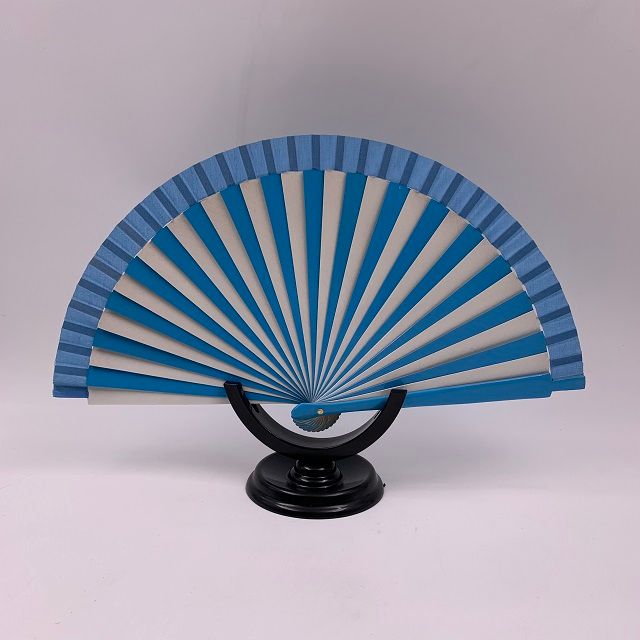 Dezhen 7-inch and 9-inch wooden eco-friendly wood fans in natural wood color, hand-painted fans, single-color color-matching fans Item Picture