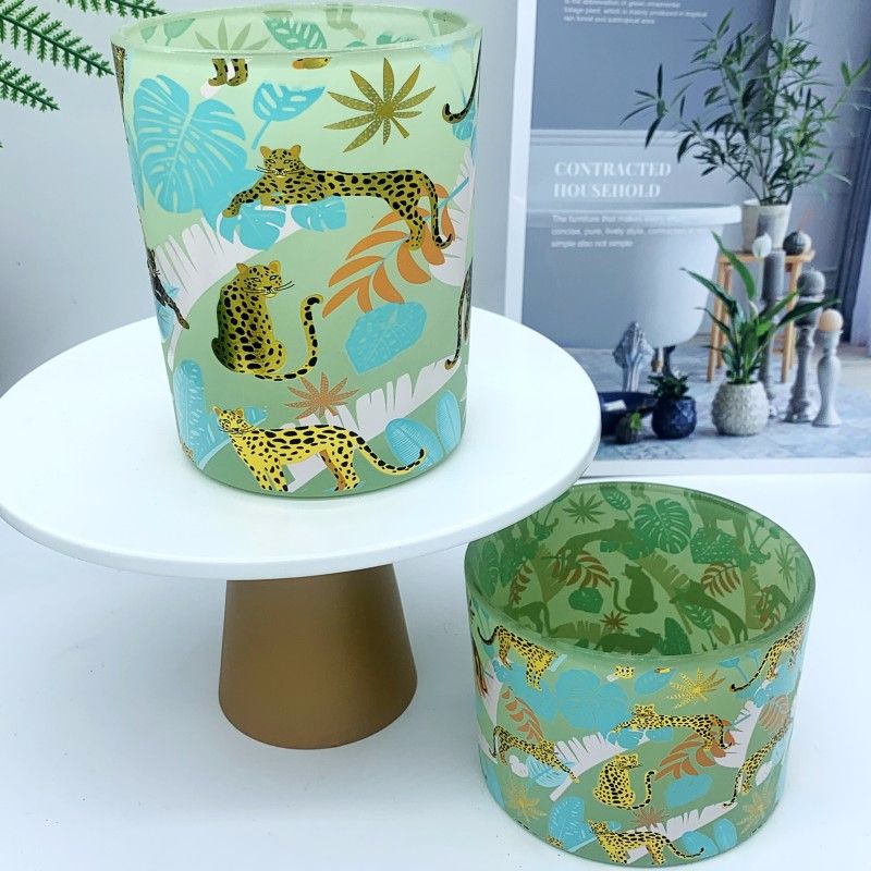 Glass scented candle jar candle holder flower pot