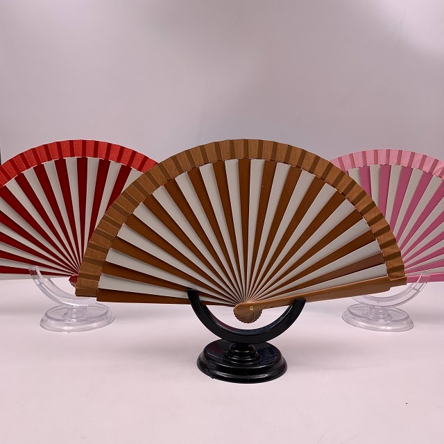 Dezhen 7-inch and 9-inch wooden eco-friendly wood fans in natural wood color, hand-painted fans, single-color color-matching fans detail image 8