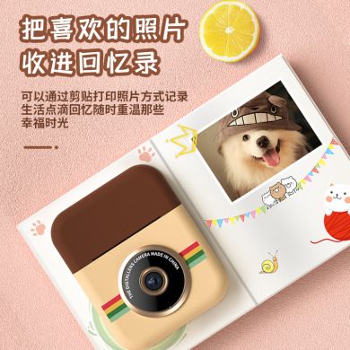 2020 cross-border new children's printing camera Thermal printing Polaroid digital camera motion camera details Picture