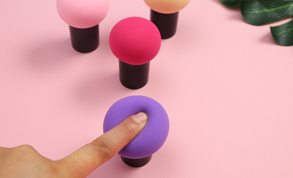 韩艳0506圆头小蘑菇头气垫bb粉扑海绵美妆蛋便携式化妆扑详情图6