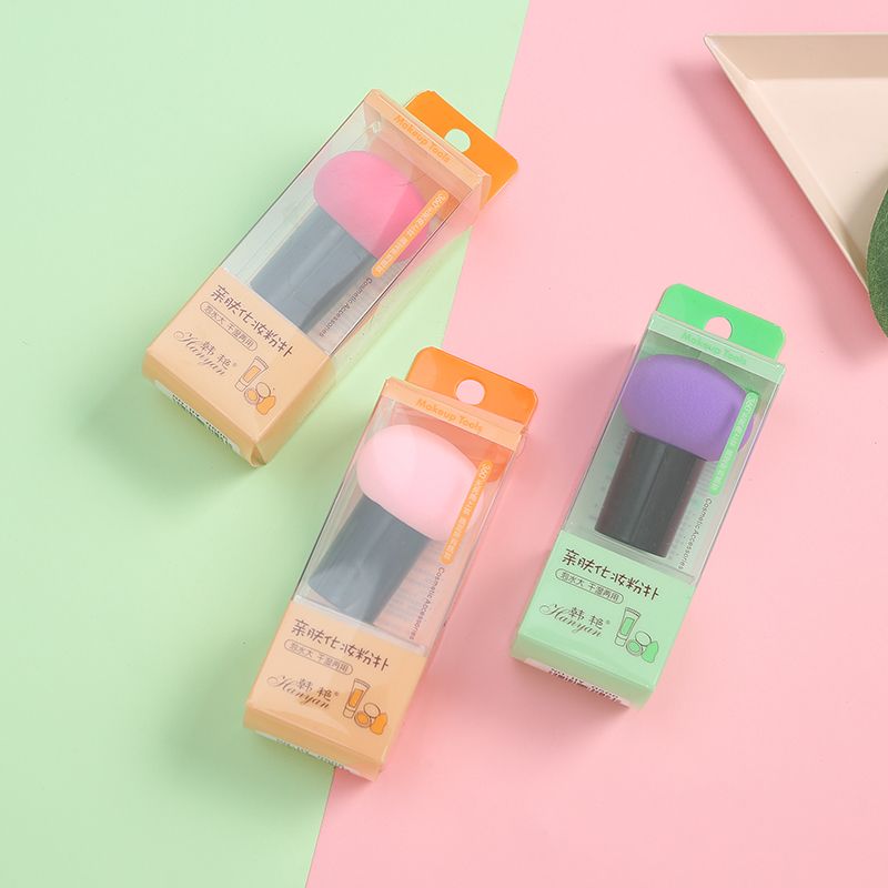韩艳0506圆头小蘑菇头气垫bb粉扑海绵美妆蛋便携式化妆扑产品图