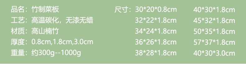 家用楠竹菜板砧板水果板厂家直销 加厚擀面板实竹板实心菜板热卖详情图6