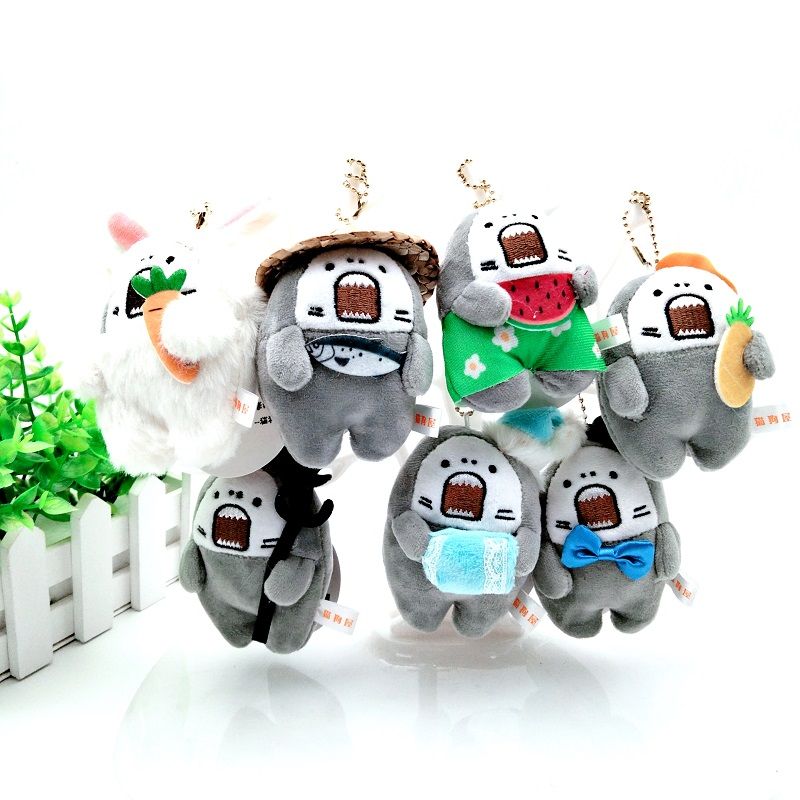 New cute grumpy shark shark adult student backpack pendant creative girl heart bag pendant keychain