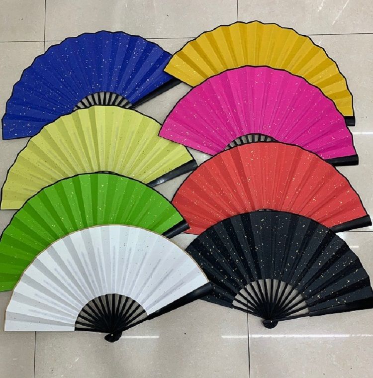 10寸男扇 绢扇子折扇 宣纸扇 广告扇潮语扇扇子网红文字扇写字扇