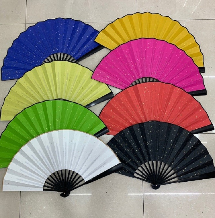 10寸男扇 绢扇子折扇 宣纸扇 广告扇潮语扇扇子网红文字扇写字扇详情图1