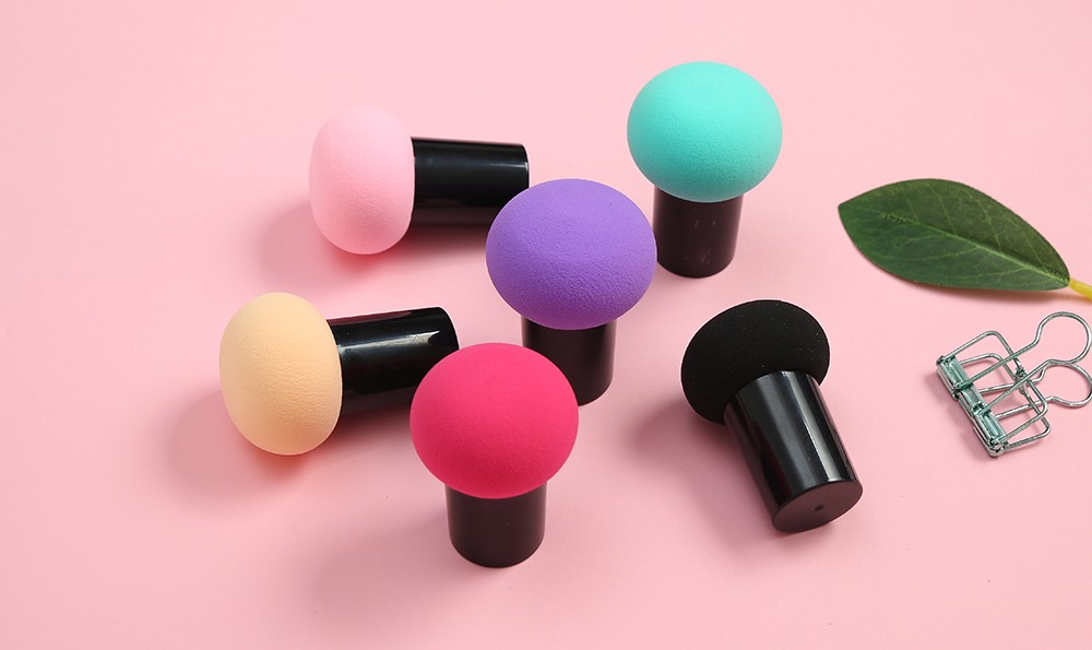 韩艳0506圆头小蘑菇头气垫bb粉扑海绵美妆蛋便携式化妆扑详情图4