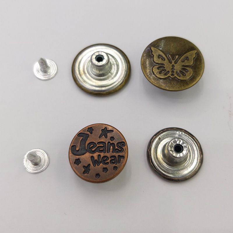 牛仔扣工字扣纽扣金属扣固定摇头空心15MM17MM20MM白底实物图