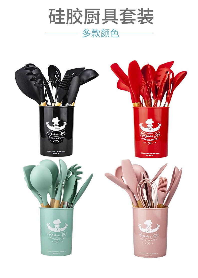 A 11-piece set of silicone kitchenware for pasta grabs detail image 11