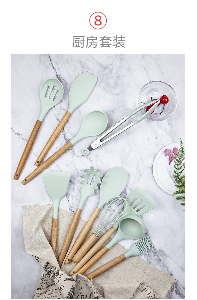 A 11-piece set of silicone kitchenware for pasta grabs detail image 14