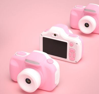 Wholesale of cross-border new cartoon children's mini digital camera, small single-lens reflex cat dual-lens camera toys Specification image