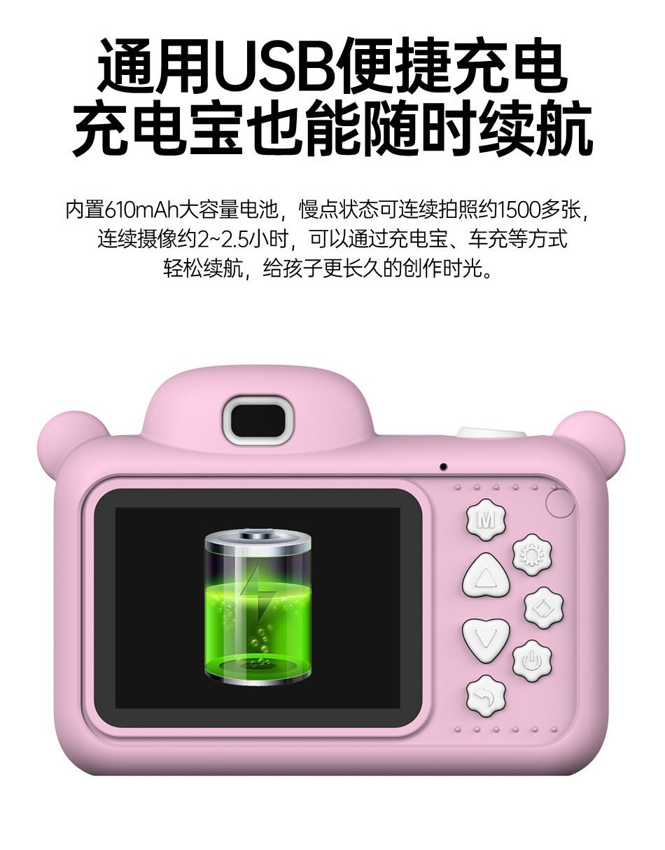 2020 new children's camera cartoon gifts, digital camera toy gifts, smart digital camera factory detail image 10