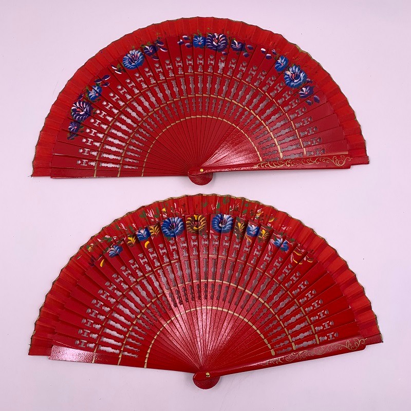 网红汉服甩扇  好开合扇子  旗袍走秀跳舞扇  西班牙跳舞扇  双面画花详情图13