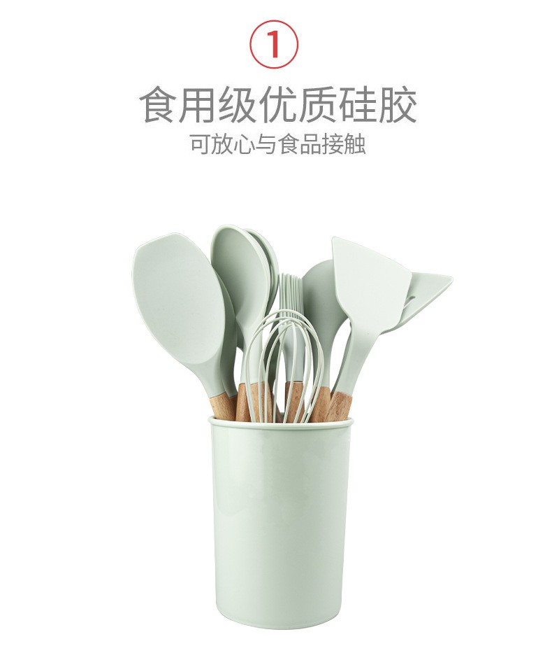 A 11-piece set of silicone kitchenware for pasta grabs detail image 2