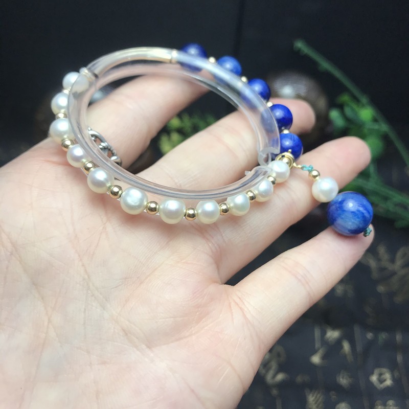 Hand-woven multi-pack freshwater pearl bracelet detail image 2