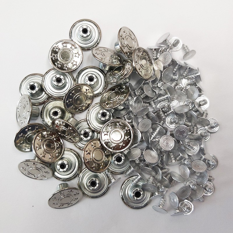 牛仔扣工字扣纽扣金属扣固定摇头空心15MM17MM20MM详情7