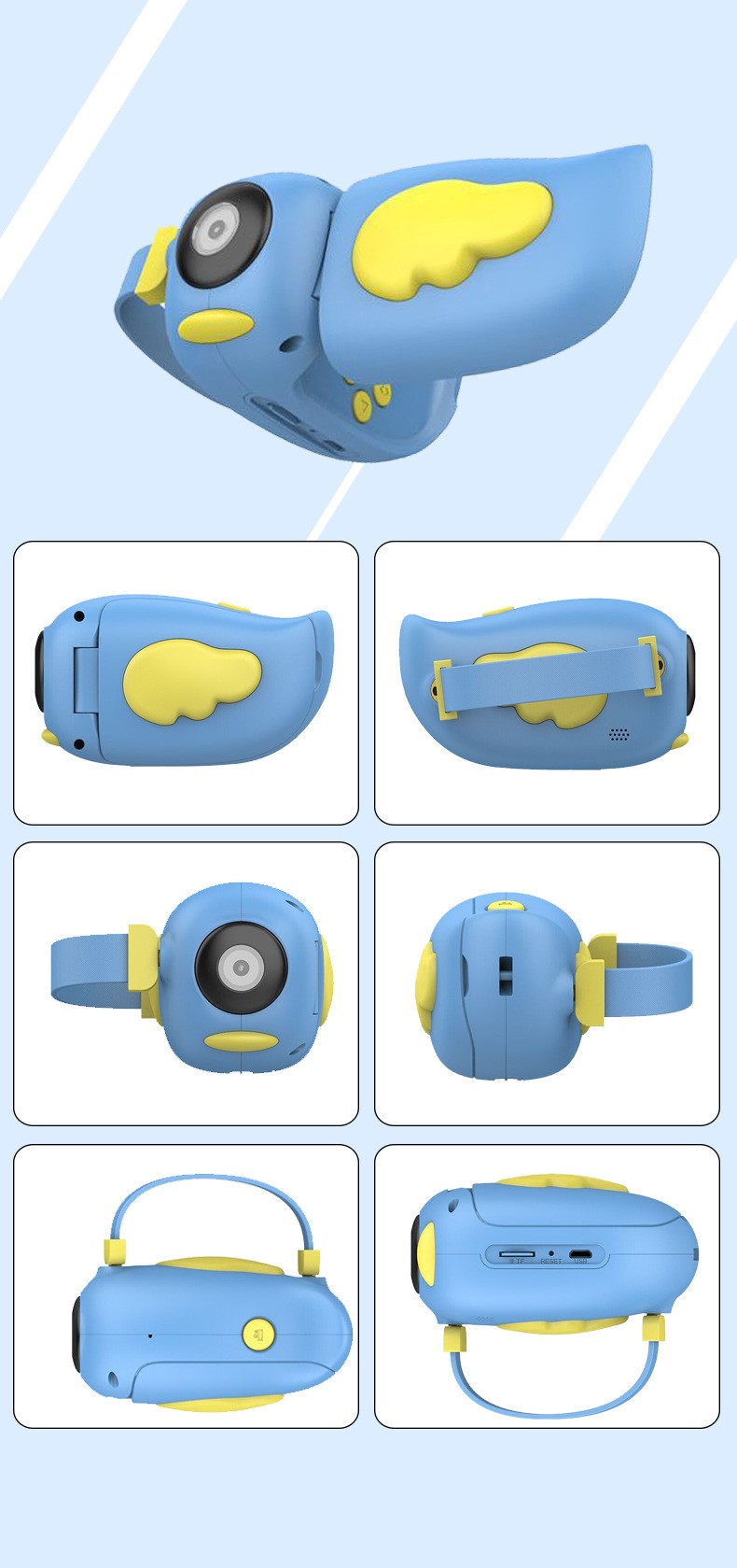 New product A100 children's digital camera, high-definition cartoon photography, cartoon boys' and girls' toy camera, cross-border direct sales detail image 6
