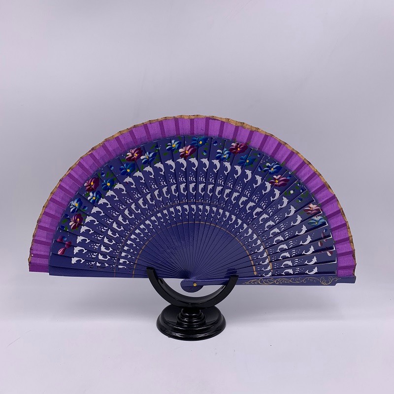 网红汉服甩扇  好开合扇子  旗袍走秀跳舞扇  西班牙跳舞扇  双面画花详情图9