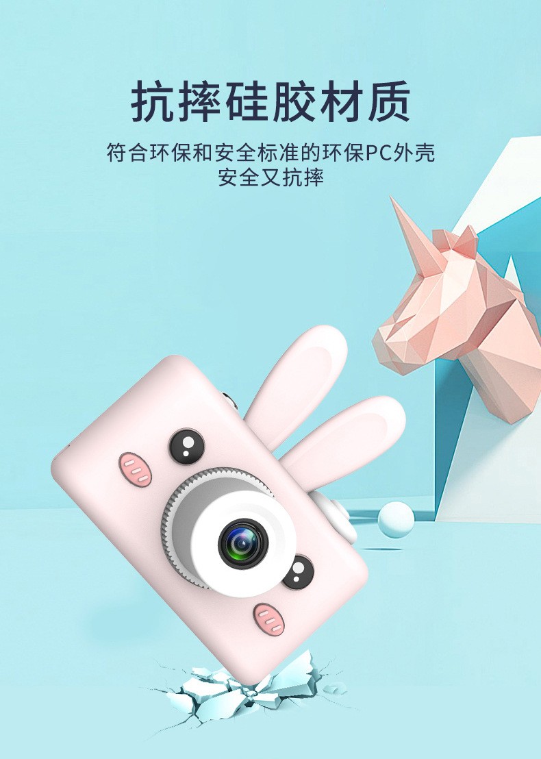 Wholesale of genuine best-selling third-generation PLUS children's cartoon digital camera silicone small single-lens reflex action camera toys detail image 6