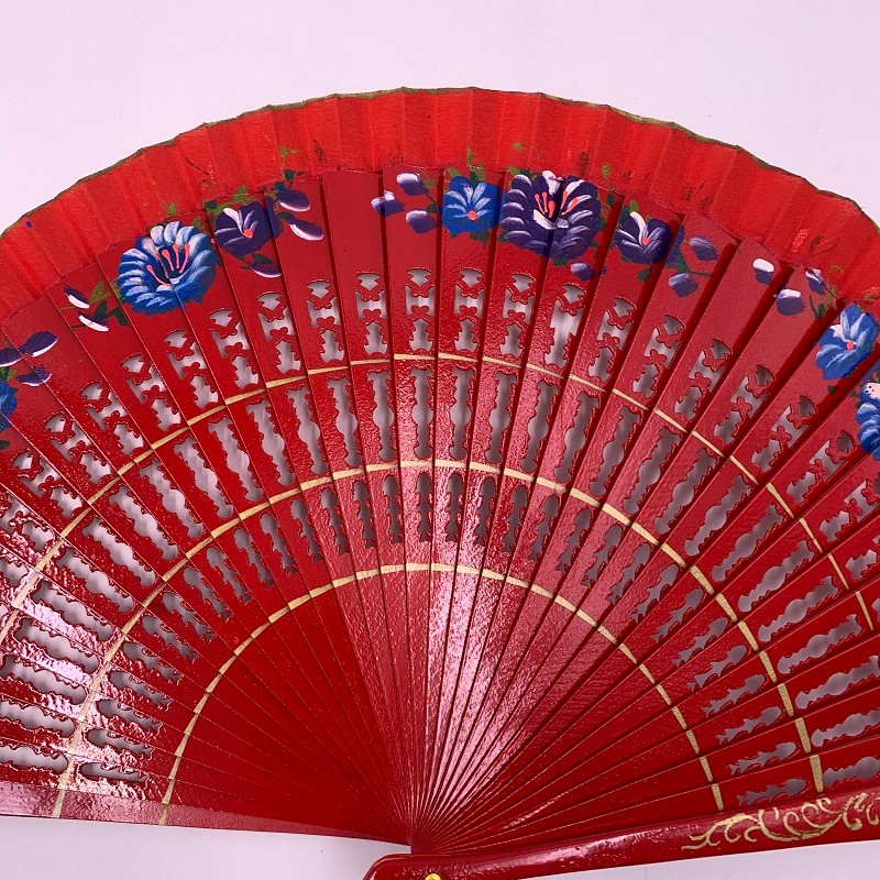 网红汉服甩扇  好开合扇子  旗袍走秀跳舞扇  西班牙跳舞扇  双面画花详情图4