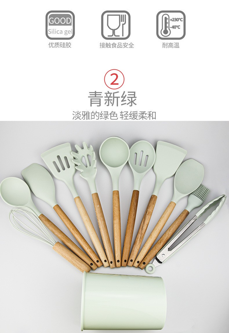A 11-piece set of silicone kitchenware for pasta grabs detail image 12
