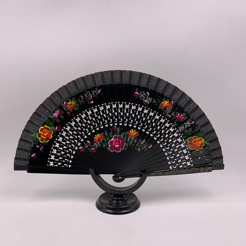 网红汉服甩扇  好开合扇子  旗袍走秀跳舞扇  西班牙跳舞扇  双面画花详情图12