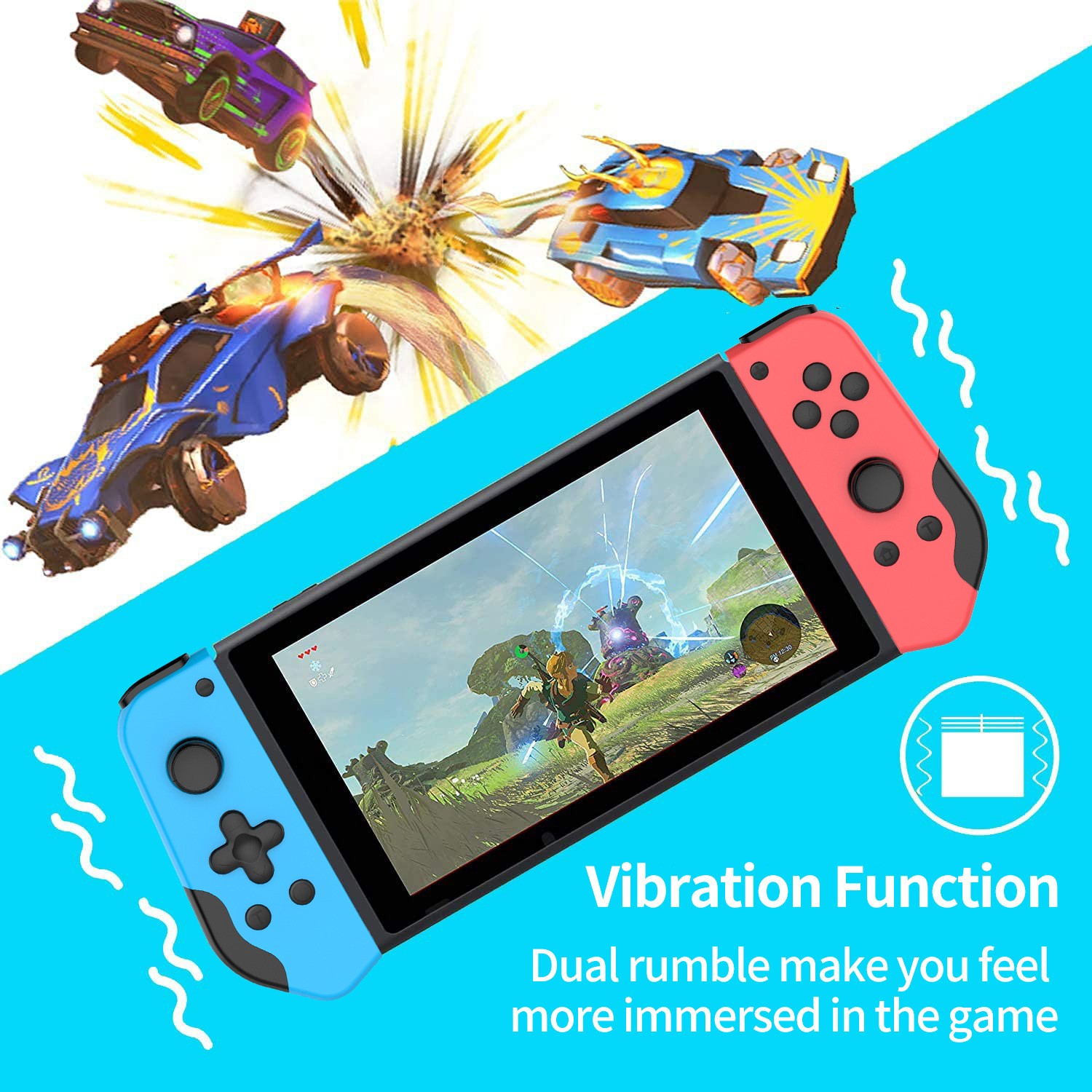 JYS private model JOY CON left and right Bluetooth controller with screenshot vibration dual Turbo continuous transmission Switch controller detail image 3