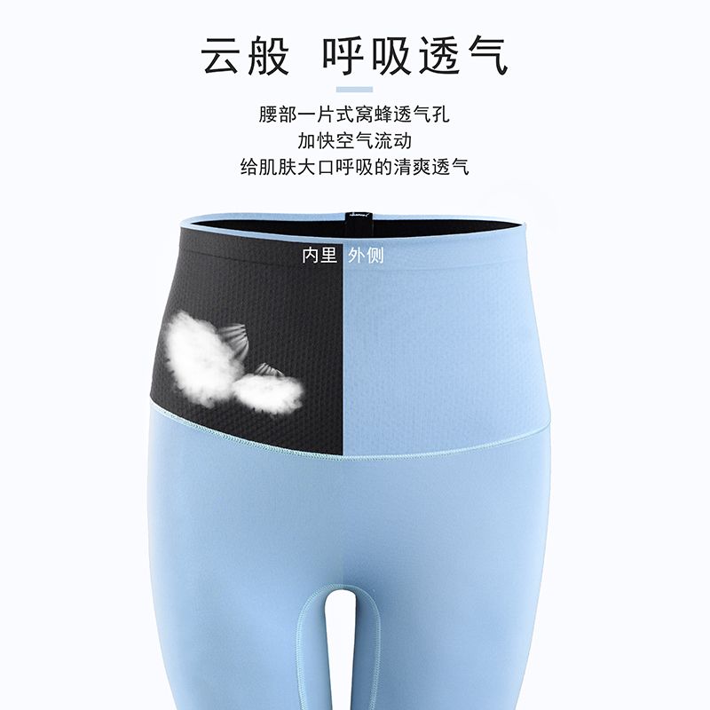 提臀透气弹性瑜伽裤女lulu磨毛健身裤裸感紧身高腰运动无尴尬线产品图