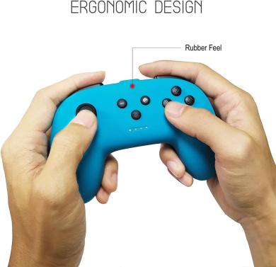 switch pro无线蓝牙游戏手柄NS lite迷你握把手把 双振动喷橡胶油细节图