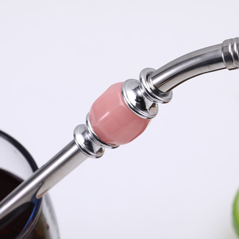 Mate tea straw spoon 304 stainless steel creative straw spoon milk tea coffee mate tea filter spoon Stirring spoon -18 portable, easy to clean, reusable stainless steel straw spoon customizable LOGO Application Scenario