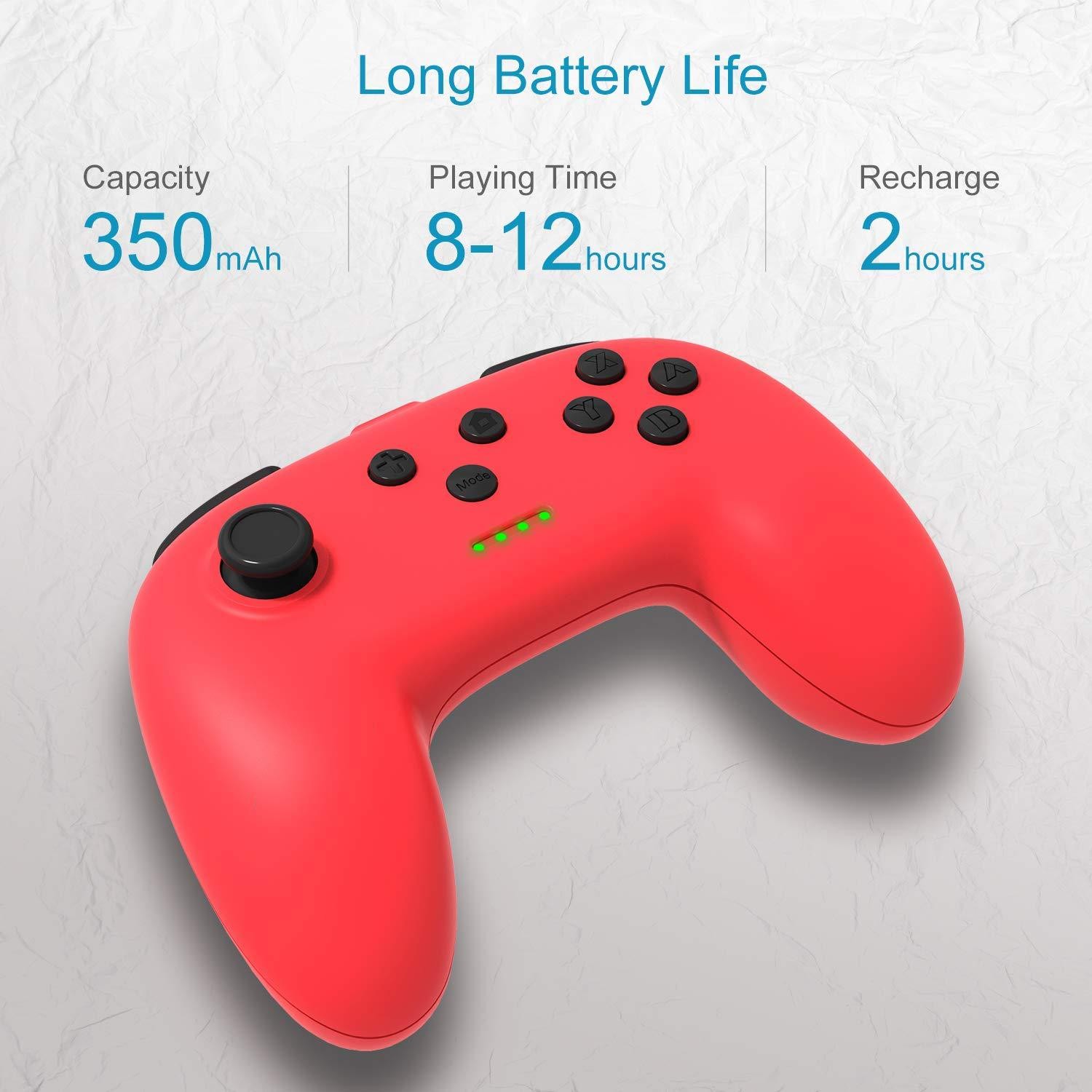 switch pro无线蓝牙游戏手柄NS lite迷你握把手把 双振动喷橡胶油详情图5