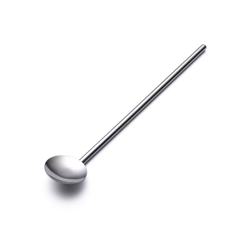 Creative 304 stainless steel straw spoon, bar spoon, multi-functional coffee stirring spoon, titanium-coated colored metal spoon wholesale -19 Portable, easy to clean, reusable stainless steel straw spoon, creative straw spoon two-in-one Item Picture